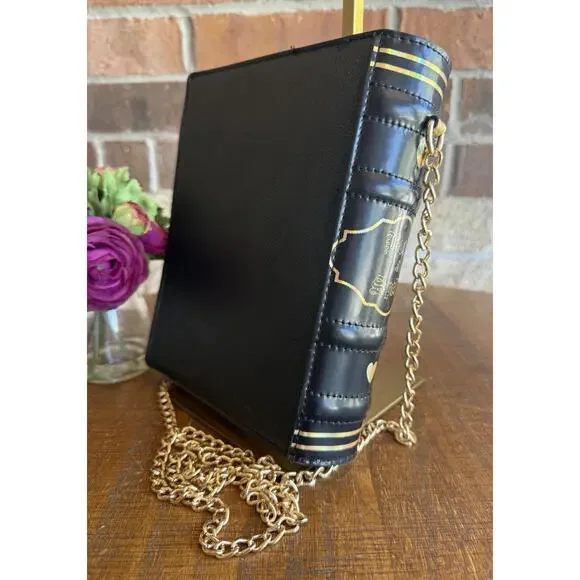 🔥 Betsey Johnson Kitsch Book of Spells Black Crossbody Bag BJ33645F Pristine - Picture 5 of 12